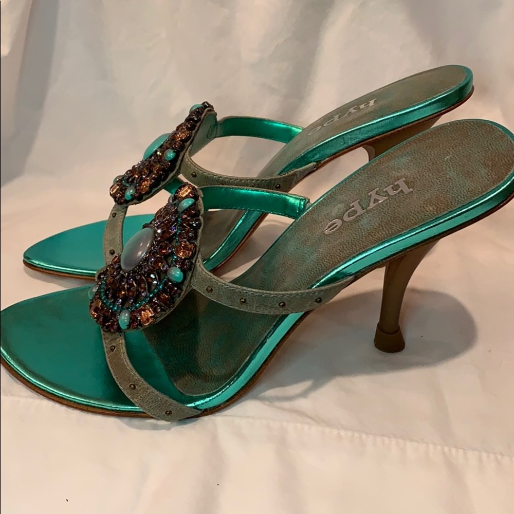 New Hype Jewel Embellished Sandals, sz 7.5